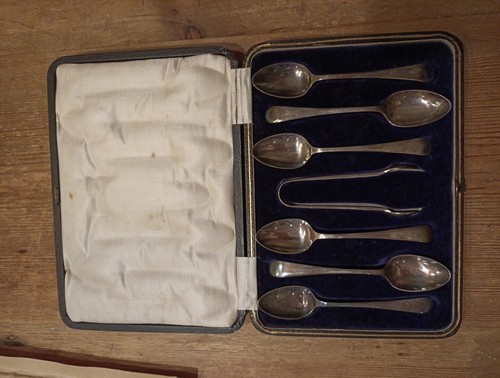 Antique silver plated spoon - silver,