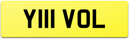 Y111 vol number plate - number, suit