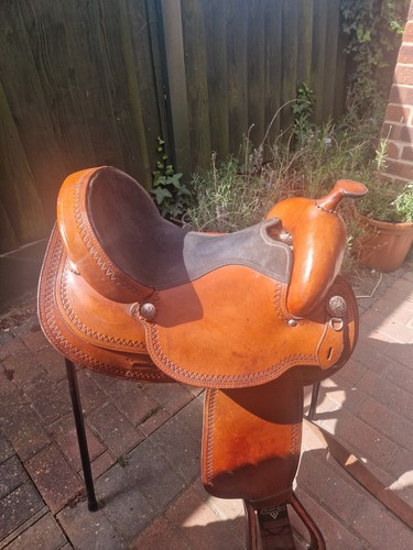 Western saddle made - saddle.,