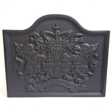 1885 Lions Cast Iron Fire Back