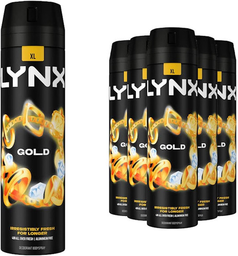 Gold aerosol body spray men - gold,