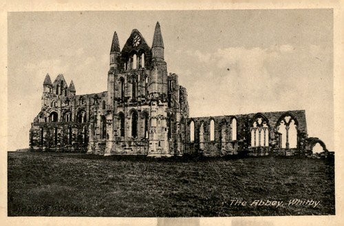 Whitby abbey postcard - whitby,