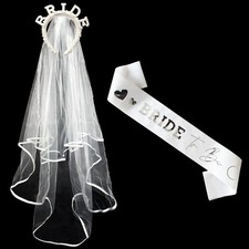 Pearl Bride Headband Veil and