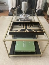 Glass black and gold coffee