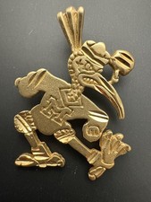 14k Gold Miami Hurricanes Sebastion The Ibis Large Pendant 
