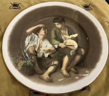 Beggar Boys Eating Grapes and Melon Plate by Berkshire China 27.5cm Diameter