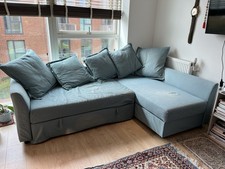 Holmsund Corner Sofa Bed Light Blue