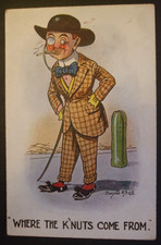 1913 DONALD MCGILL Comic WHERE THE K'NUTS COME FROM FOPPISH MAN MONOCLE Humour