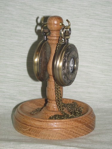 Double pocket watch - watch, oak