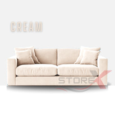 Storex Plush Fabric Large Sofa