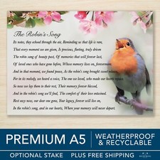 One Year Memorial Grave Card
