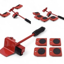 5pcs Move Removal Heavy Furniture Movers Shifter Lifter Slider Wheels Moving Kit