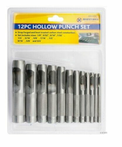 12pc precision hollow punch - 12pc,