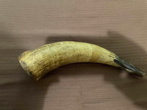 1844 powder horn - powder,