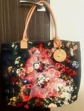 Vivienne Westwood Teddy Flower Tote Bag Printed Bear Design Used #EL ZAB