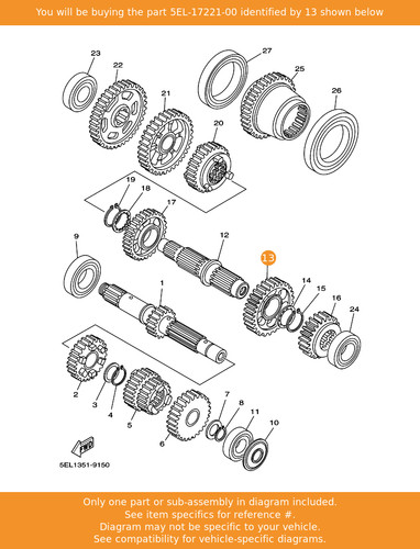 Yamaha gear 2nd - 2nd, wheel