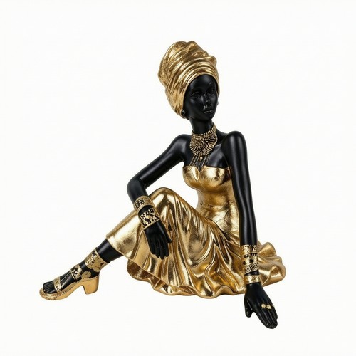 African woman figurine - woman,