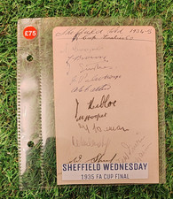 Sheffield Wednesday Signed Album Page 11 Autographs Football 1934/35 Very Rare 