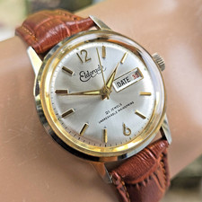 Vintage Eldorado Men's manual wind watch Poljot 2414 21Jewels Date 1950s
