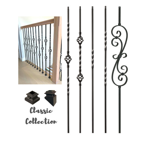 Iron stair balusters - stair,