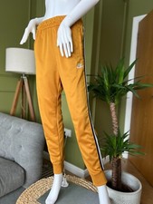 Nike joggers M Tribute Sweatpants Gold Mustard Yellow & White Tracksuit bottoms
