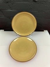 2 x Denby Cinnamon Salad Plates 9" Wide Set