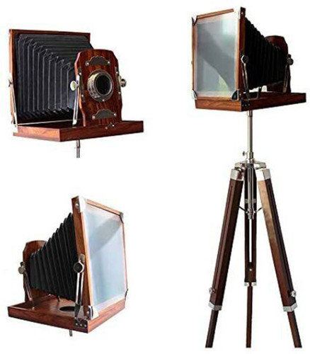 Vintage style wooden camera - vintage,