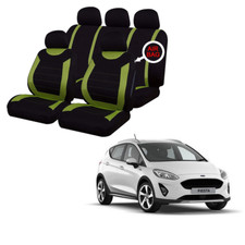FOR Ford Fiesta Green & Black Car Seat Covers Protectors Full Set Washable Pet