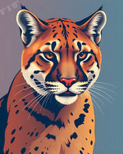 Cougar Pop Art 8X10 Print