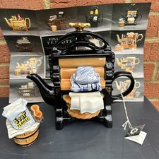 Paul Cardew Washing Mangle Teapot with Small Soap Flakes Sugar Bowl - Full size