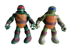 Teenage Mutant Ninja Turtles TMNT  Head Droppin Raphael  & Leonardo 10" Figures 