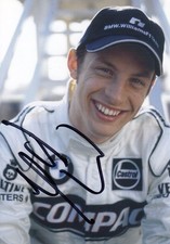 SIGNED JENSON BUTTON BMW WILLIAMS F1 TEAM 2000 AUTOGRAPH HERO CARD PHOTOGRAPH
