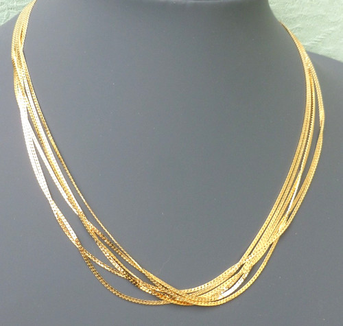 Vintage flat link chain - vintage, s-link