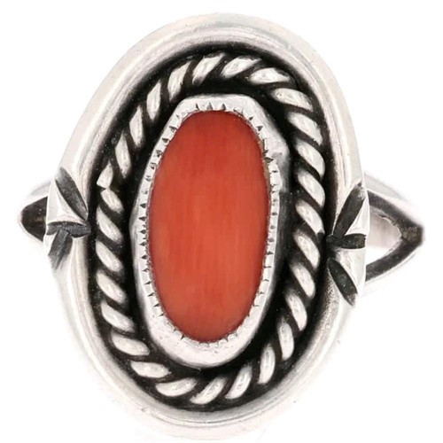 Navajo sterling silver coral - sterling,