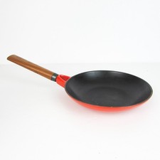 Vintage Waterford Frying Pan Colorcast Cast Iron Orange 8" Omelette skillet