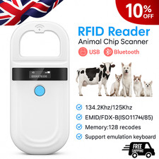 Handheld 134.2Khz 125Khz Animal RFID Reader Pet Cat Dog Microchip Scanner FDX-B