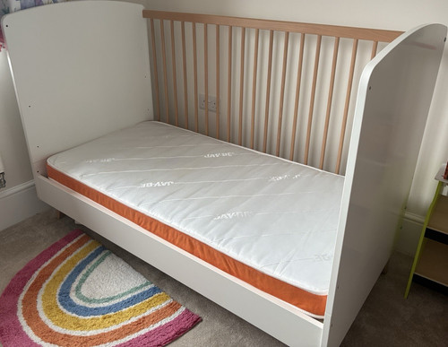 White natural wood nursery - white,