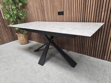 Furniture Village Marble Ceramic Top Extending Dining Table RRP-£849