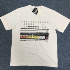 Uniqlo Roland TR-808 Rhythm Composer WHITE T-Shirt Men's Size L (ASIA) Tee Music