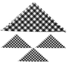  4pcs Black And White Plaid