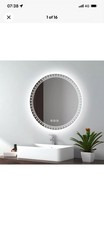 EMKE Round LED Bathroom Mirror With 3 Color Backlit Lights Demister Illuminated