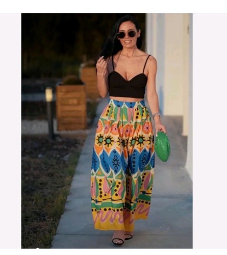 Zara high waist maxi printed - waist,