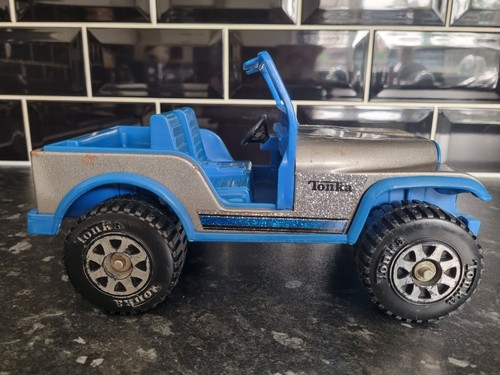 Tonka jeep silver - and, blue