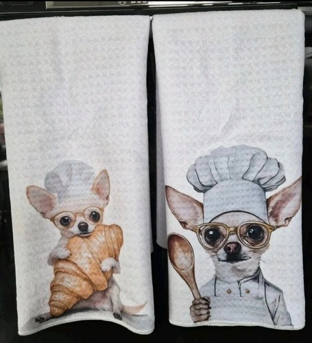 Chihuahua tea towel funny - tea,