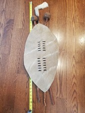 White Zulu Warrior Shield nice