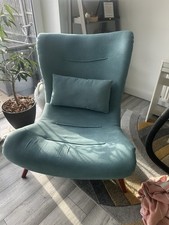 Turquoise blue arm Chair