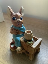 Pendelphin Stoneware Rabbit - “Crocker” - Hand Painted Figurine