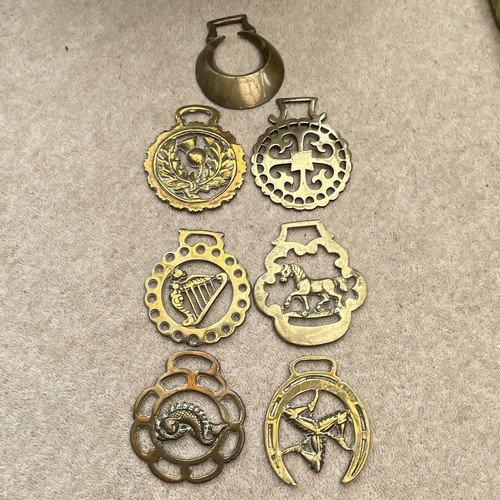 Brass horse brasses harp - brass,