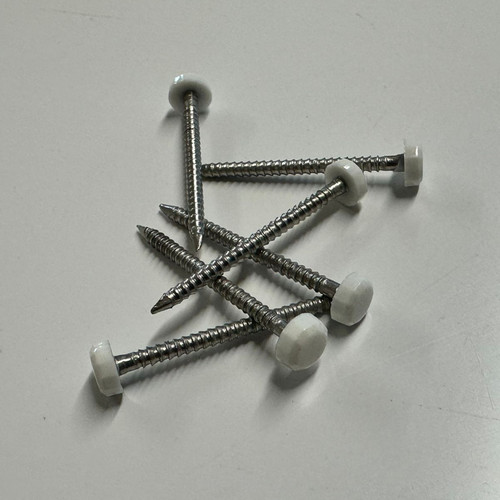 Upvc pins 250 - white, head