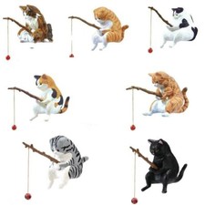 Cat Statue Kitten Fishing